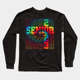 Senior Graduation Gift Men Girl Class of 2023 Senior Tie Dye Long Sleeve T-Shirt